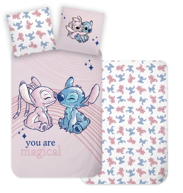 BrandMac Sängkläder – Juniorstorlek 100 x 140 cm – Stitch & Angel (1029379)