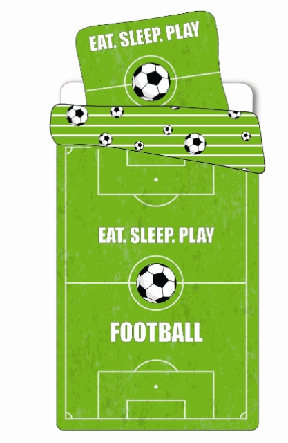 BrandMac Sängkläder – vuxenstorlek 140 x 200 cm – Fotbollsplan (1000913)
