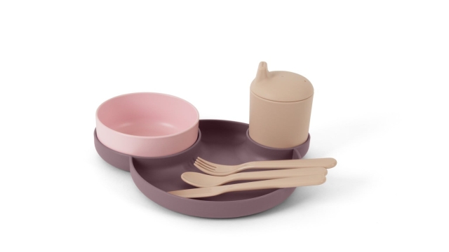 Dantoy Litet servisset i auberginefärg med folie (6081)