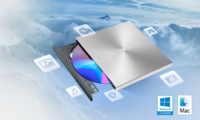 ASUS ZenDrive U8M ultraslim extern DVD-enhet och brännare - Silver ASUS