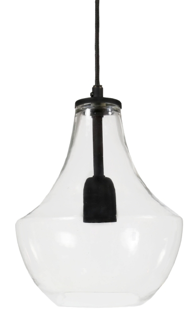 PR Home Taklampa Hamilton  Clear/black 21cm PR Home