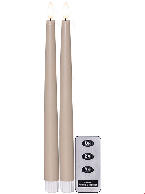 Star Trading LED-Antikljus 2p. FlammeSlim beige Star Trading