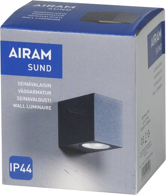 Airam Vägglampa Sund väggarmatur IP44 antracit Airam