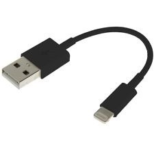 Lightning-kabel till USB, 13cm, svart