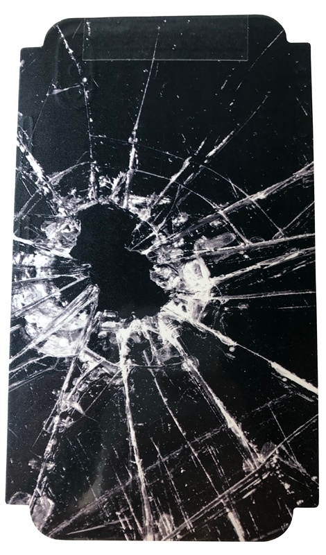Skin för Iphone 7/8 Krossat glas - Svart