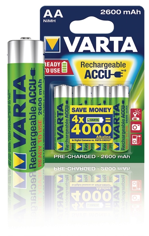 Varta Batteri NiMH AA/LR6 1.2 V 2500 mAh R2U Professional 4-pack