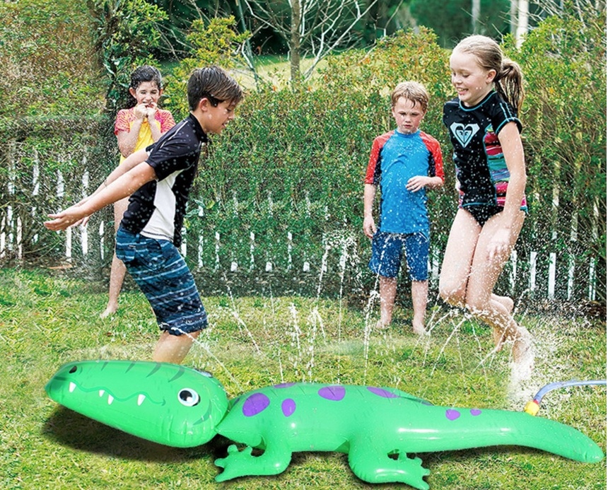 Vattensprutande Krokodil