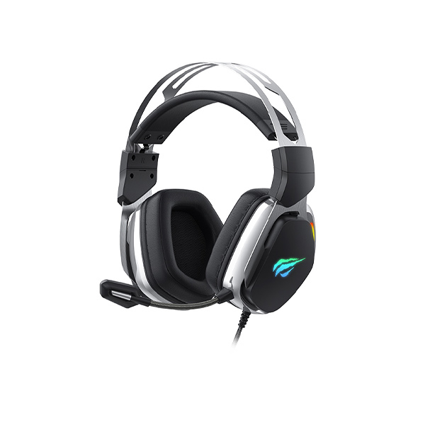 Havit Gaming H2018U Trådat headset i fullstorlek, USB, Svart/Silver