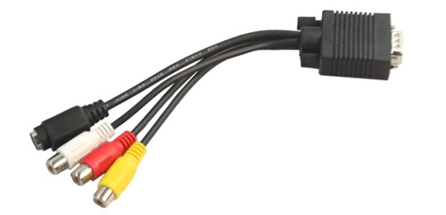 VGA - S-Video/Komposit adapter (Svart) i gruppen HEMELEKTRONIK / Kablar & Adaptrar / RCA-kablar & adaptrar / Adaptrar hos TP E-commerce Nordic AB (38-1008)