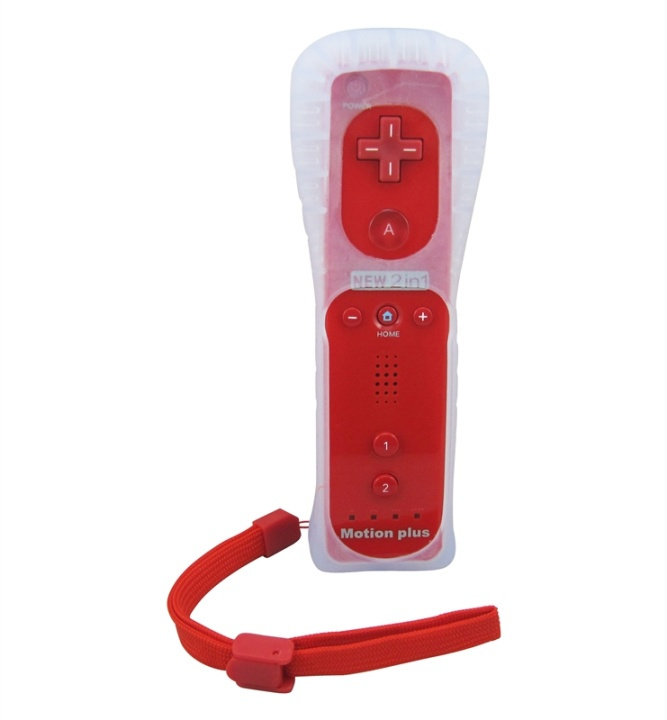 Remote till Wii/Wii U, Röd i gruppen HEMELEKTRONIK / Spelkonsoler & Tillbehör / Nintendo Wii hos Teknikproffset Nordic AB (38-12117)