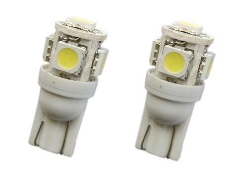LED Positionsljus, Sockel W5W, 5-LED (2-Pack) i gruppen BIL / Billampor / Diodlampor / W5W (T10) hos Teknikproffset Nordic AB (38-12151)