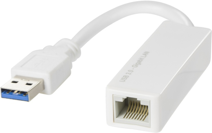 DELTACO USB 3.0 nätverksadapter med internt flash-minne (USB3-GIGA4) i gruppen DATORER & KRINGUTRUSTNING / Nätverk / Nätverkskort / USB hos TP E-commerce Nordic AB (38-14389)