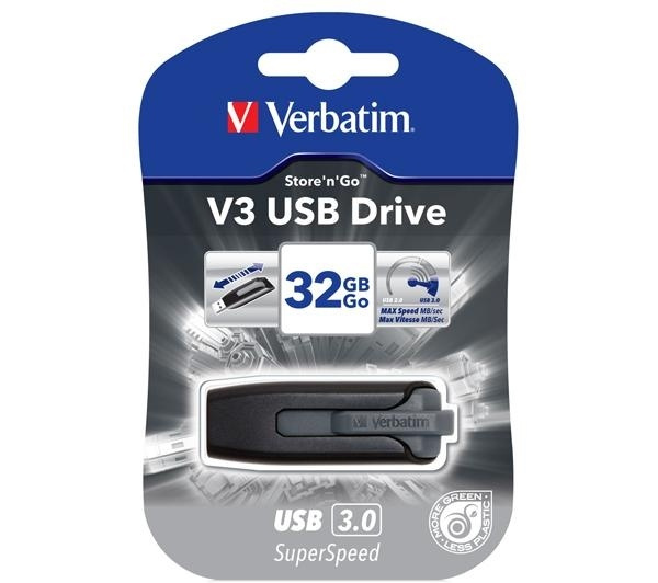 Verbatim USB 3.0 Store-N-Go V3 32GB (49173) i gruppen HEMELEKTRONIK / Lagringsmedia / USB-minnen / USB 2.0 hos Teknikproffset Nordic AB (38-14598)