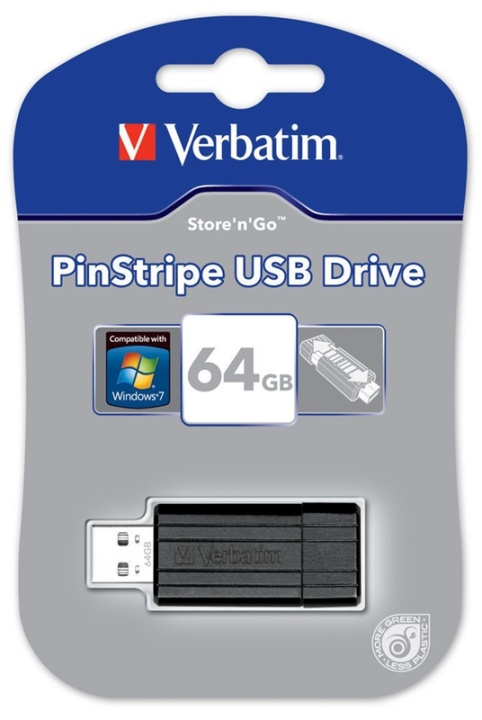 Verbatim Store-N-Go PinStripe 64GB (49065) i gruppen HEMELEKTRONIK / Lagringsmedia / USB-minnen / USB 2.0 hos Teknikproffset Nordic AB (38-14599)