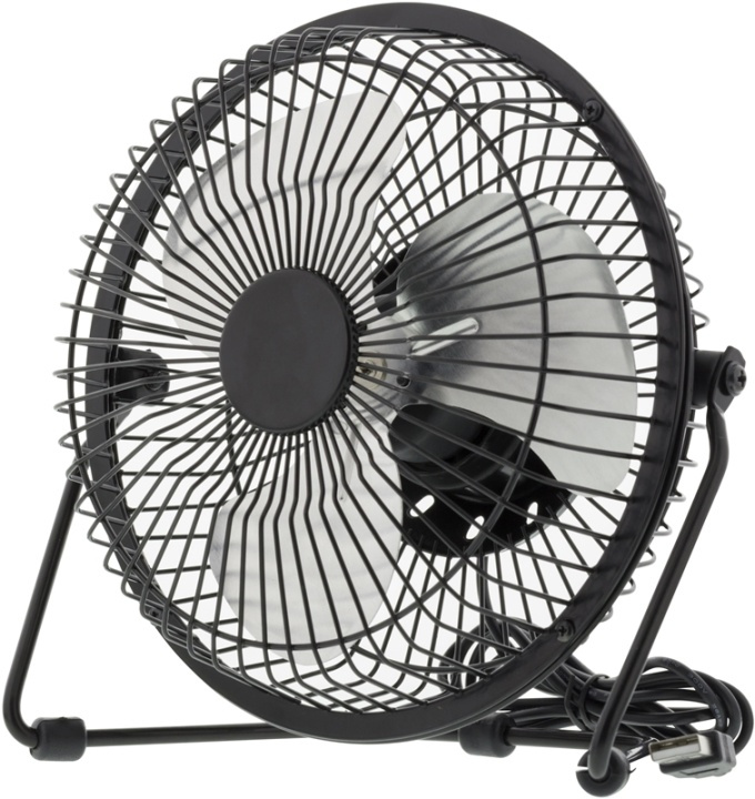 Deltaco USB fan, 13cm, table model, 1x USB Type A ma, black i gruppen HEM, HUSHÅLL & TRÄDGÅRD / Fläktar & Klimatprodukter / Bordsfläktar hos TP E-commerce Nordic AB (38-15445)