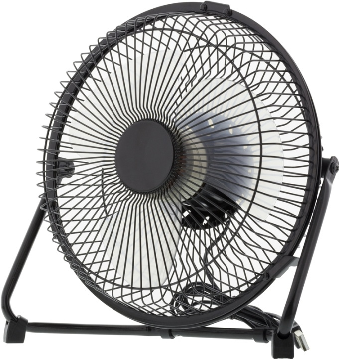 Deltaco USB fan, 18cm, table model, 1x USB Type A ma, black i gruppen HEM, HUSHÅLL & TRÄDGÅRD / Fläktar & Klimatprodukter / Bordsfläktar hos TP E-commerce Nordic AB (38-15446)