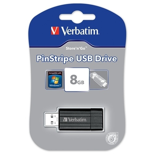 Verbatim Store-N-Go PinStripe 8GB (49062) i gruppen HEMELEKTRONIK / Lagringsmedia / USB-minnen / USB 2.0 hos Teknikproffset Nordic AB (38-1619)