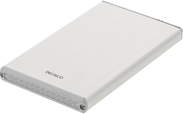 DELTACO externt kabinett för 1x2,5 SATA 6Gb/s-hårddisk, USB3, silver i gruppen DATORER & KRINGUTRUSTNING / Datortillbehör / Hårddisk-kabinetter / Hårddiskkabinett 2.5 tum hos TP E-commerce Nordic AB (38-16464)