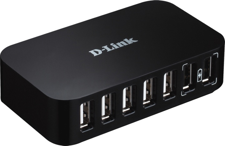 D-Link USB 2.0 Hub 7 portar, med nätadapter (DUB-H7) i gruppen DATORER & KRINGUTRUSTNING / Datortillbehör / USB-hubbar hos TP E-commerce Nordic AB (38-16635)