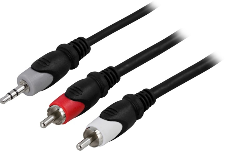 DELTACO Ljudkabel 3,5mm ha - 2xRCA ha 15m (MM-144) i gruppen HEMELEKTRONIK / Kablar & Adaptrar / RCA-kablar & adaptrar / Kablar hos TP E-commerce Nordic AB (38-16703)