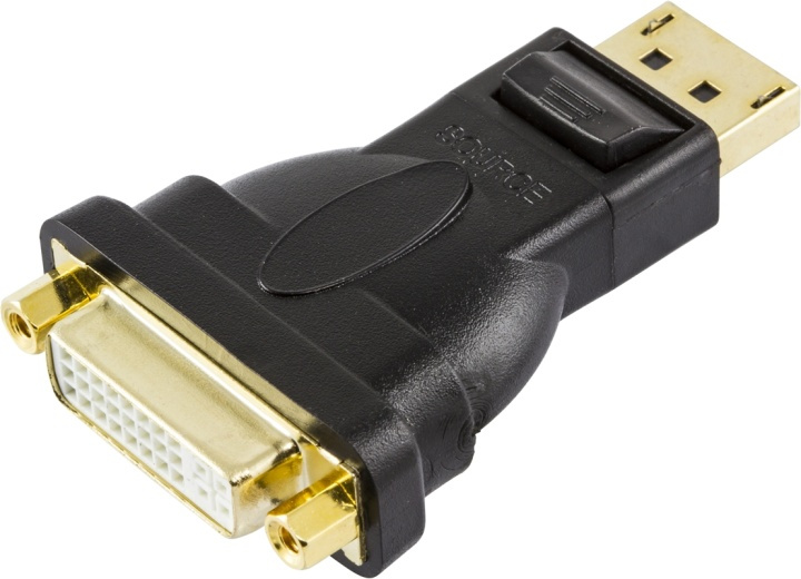DELTACO DisplayPort till DVI-D singlelink adapter, ha - ho (DP-DVI) i gruppen DATORER & KRINGUTRUSTNING / Datorkablar / DisplayPort / Adaptrar hos TP E-commerce Nordic AB (38-16751)
