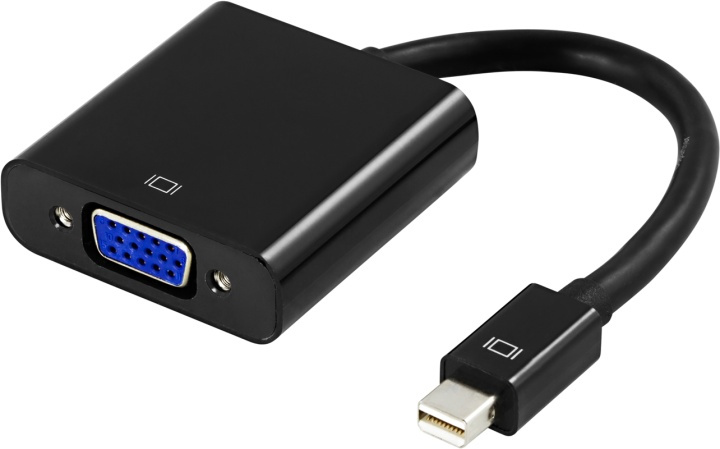 DELTACO mini DisplayPort till VGA 20-p ha - 15-p ho 0,05m svart (DP-VGA3) i gruppen DATORER & KRINGUTRUSTNING / Datorkablar / DisplayPort / Adaptrar hos TP E-commerce Nordic AB (38-16844)