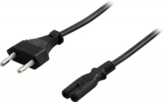 DELTACO ojordad apparatkabel, rak CEE 7/16 - rak IEC C7, 5m (DEL-109AN)