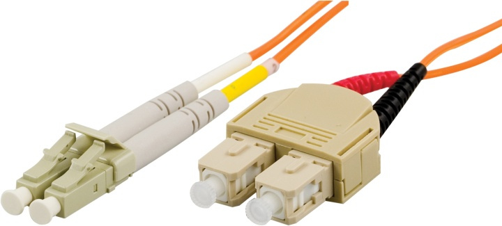 DELTACO Fiberkablage LC - SC, duplex, multimode, 62,5/125, 2m (LCSC-2M) i gruppen DATORER & KRINGUTRUSTNING / Datorkablar / Nätverkskablar / Fiberkablage hos TP E-commerce Nordic AB (38-17065)