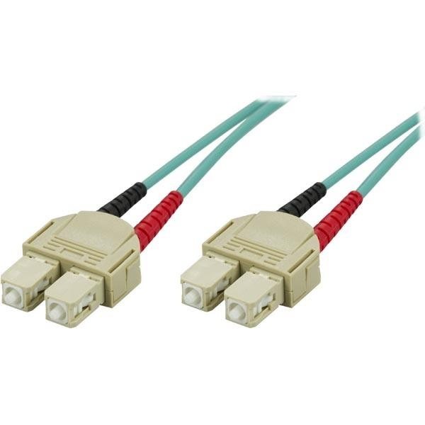 DELTACO OM3 fiberkabel SC - SC, duplex, multimode, 50/125, 1m (SCSC-61) i gruppen DATORER & KRINGUTRUSTNING / Datorkablar / Nätverkskablar / Fiberkablage hos TP E-commerce Nordic AB (38-17178)