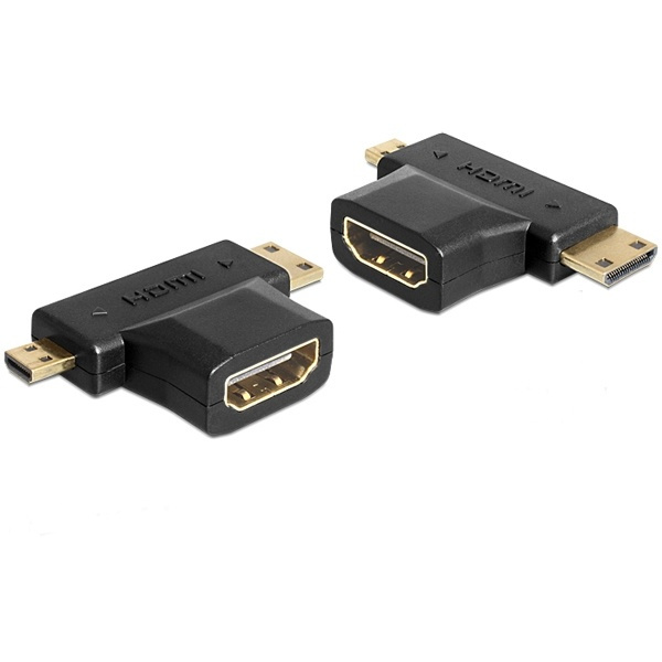 Delock Adapter HDMI-A female (65446) i gruppen HEMELEKTRONIK / Kablar & Adaptrar / HDMI / Adaptrar hos TP E-commerce Nordic AB (38-17346)
