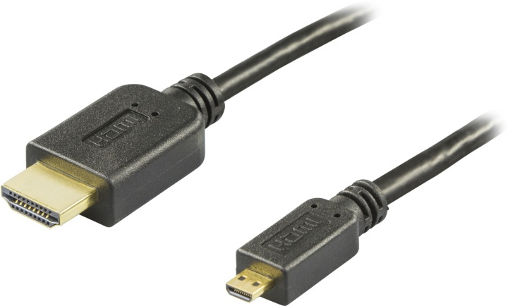 DELTACO HDMI-kabel, 1.4+E, 19-pin ha-Micro 19-pin ha, 1080p, svart, 5m i gruppen HEMELEKTRONIK / Kablar & Adaptrar / HDMI / Kablar hos TP E-commerce Nordic AB (38-17410)