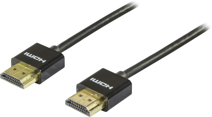 DELTACO tunn HDMI-kabel, 0,5m, svart (HDMI-1090) i gruppen HEMELEKTRONIK / Kablar & Adaptrar / HDMI / Kablar hos TP E-commerce Nordic AB (38-17510)