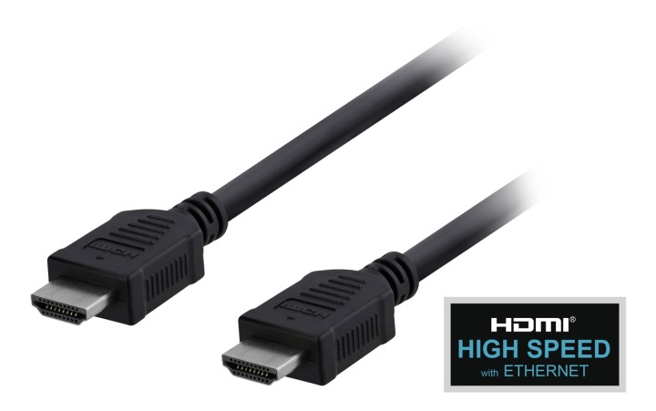 EPZI HDMI-kabel, v1.4+Ethernet, 19-pin ha-ha, 1080p, svart, 1m (HDMI-1012) i gruppen HEMELEKTRONIK / Kablar & Adaptrar / HDMI / Kablar hos TP E-commerce Nordic AB (38-17519)