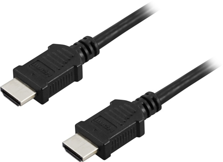 EPZI HDMI-kabel, v1.4+Ethernet, 19-pin ha-ha, 1080p, svart, 2m (HDMI-1022) i gruppen HEMELEKTRONIK / Kablar & Adaptrar / HDMI / Kablar hos TP E-commerce Nordic AB (38-17520)