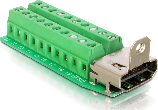 TRAG Adapter Terminalblock, HDMI - Bu (65168) i gruppen HEMELEKTRONIK / Kablar & Adaptrar / HDMI / Adaptrar hos TP E-commerce Nordic AB (38-17523)