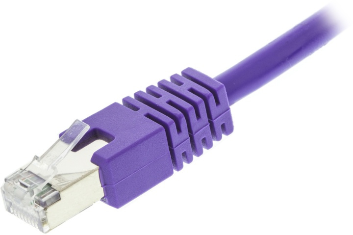 DELTACO F/UTP Cat6 patchkabel 0,3m, lila (STP-603P) i gruppen DATORER & KRINGUTRUSTNING / Datorkablar / Nätverkskablar / Cat6 hos TP E-commerce Nordic AB (38-17607)