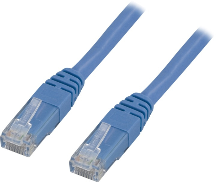 DELTACO UTP Cat6 patchkabel 0.5m, blå (TP-60B) i gruppen DATORER & KRINGUTRUSTNING / Datorkablar / Nätverkskablar / Cat6 hos TP E-commerce Nordic AB (38-17936)