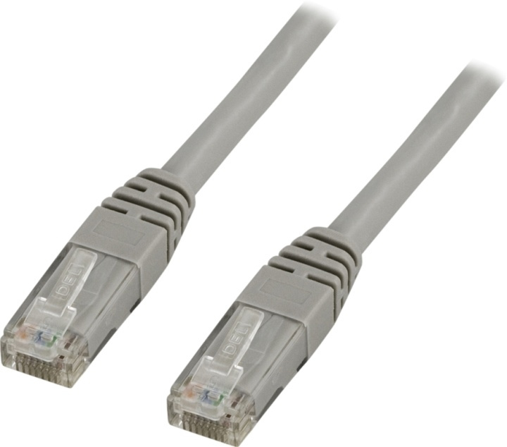 DELTACO UTP Cat6 patchkabel 0.5m, grå (TP-60) i gruppen DATORER & KRINGUTRUSTNING / Datorkablar / Nätverkskablar / Cat6 hos TP E-commerce Nordic AB (38-17937)