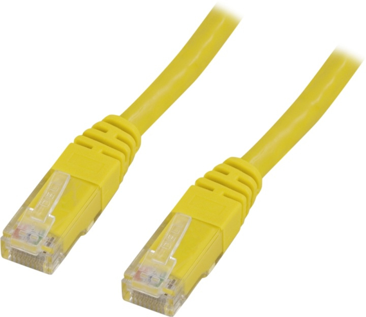 DELTACO UTP Cat6 patchkabel 0.5m, gul (TP-60GL) i gruppen DATORER & KRINGUTRUSTNING / Datorkablar / Nätverkskablar / Cat6 hos TP E-commerce Nordic AB (38-17939)