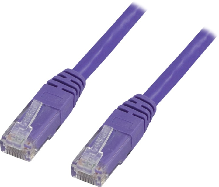 DELTACO UTP Cat6 patchkabel 0.5m, lila (TP-60P) i gruppen DATORER & KRINGUTRUSTNING / Datorkablar / Nätverkskablar / Cat6 hos TP E-commerce Nordic AB (38-17940)