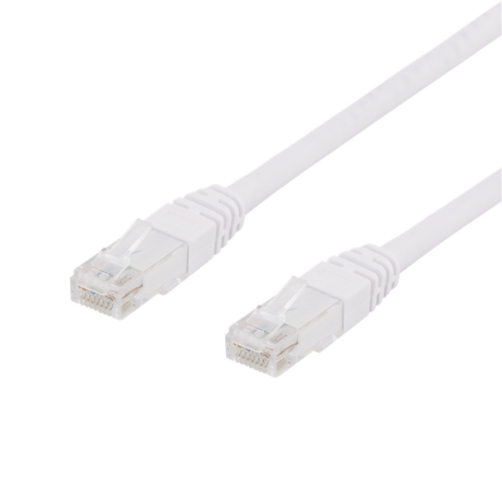 DELTACO UTP Cat6 patchkabel 0.5m, vit (TP-60V) i gruppen DATORER & KRINGUTRUSTNING / Datorkablar / Nätverkskablar / Cat6 hos TP E-commerce Nordic AB (38-17944)