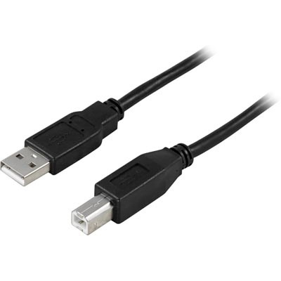 DELTACO USB 2.0 kabel Typ A hane - Typ B hane 5m, svart (USB-250S) i gruppen DATORER & KRINGUTRUSTNING / Datorkablar / USB-kablar / USB-A / Kablar hos TP E-commerce Nordic AB (38-18068)