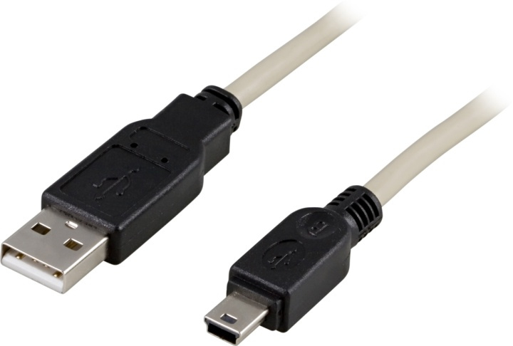 DELTACO USB 2.0 kabel Typ A Hane - Typ Mini B Hane 0,5m (USB-23) i gruppen DATORER & KRINGUTRUSTNING / Datorkablar / USB-kablar / Mini-USB / Kablar hos TP E-commerce Nordic AB (38-18070)