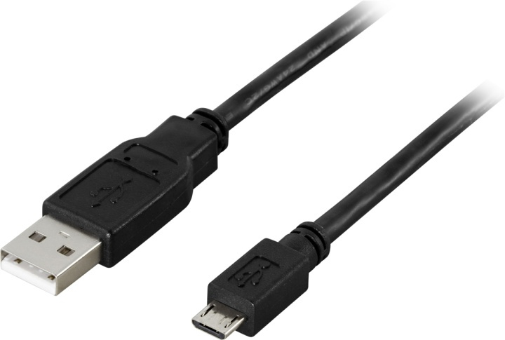 DELTACO USB 2.0 typ A till Micro-B USB, 5-pin, 0,25m, svart (USB-299S) i gruppen DATORER & KRINGUTRUSTNING / Datorkablar / USB-kablar / Micro-USB / Kablar hos TP E-commerce Nordic AB (38-18088)