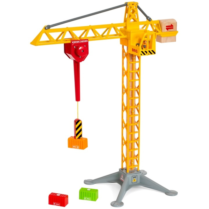 Brio 33835 Byggkran med lampor i gruppen LEKSAKER, BARN- & BABYPRODUKTER / Leksaker / Byggleksaker / Brio tågbanor hos TP E-commerce Nordic AB (38-18124)