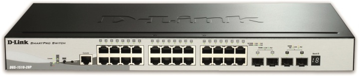 28-Port Gigabit Stackable PoE Smart Managed Switch (DGS-1510-28P) i gruppen DATORER & KRINGUTRUSTNING / Nätverk / Switchar / 10/100/1000Mbps hos TP E-commerce Nordic AB (38-18426)