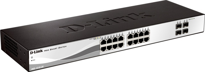 D-Link 16x 10/100/1000 (DGS-1210-20) i gruppen DATORER & KRINGUTRUSTNING / Nätverk / Switchar / 10/100/1000Mbps hos TP E-commerce Nordic AB (38-18430)