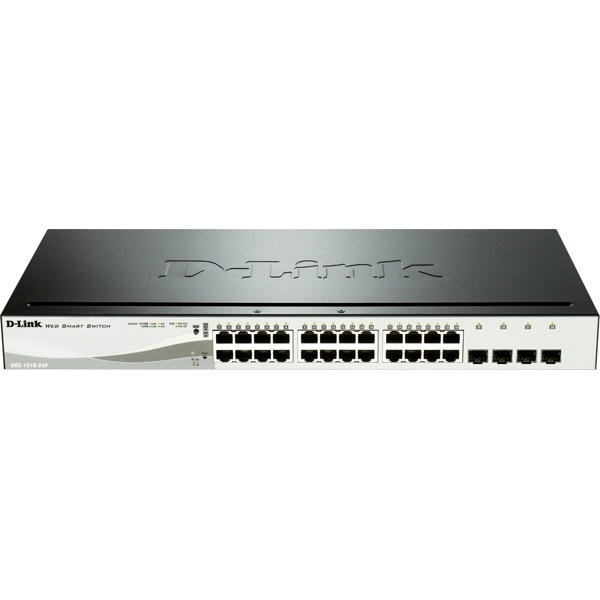 D-Link 24 PoE 10/100/1000 (DGS-1210-24P) i gruppen DATORER & KRINGUTRUSTNING / Nätverk / Switchar hos TP E-commerce Nordic AB (38-18433)