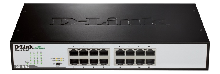 D-Link switch, 16x10/100/1000Mbps, RJ45 (DGS-1016D) i gruppen DATORER & KRINGUTRUSTNING / Nätverk / Switchar hos TP E-commerce Nordic AB (38-18461)