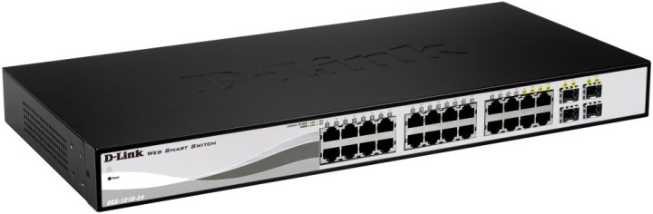 D-Link switch, 24x10/100/1000Mbps, Layer2, 4xSFP (DGS-1210-24) i gruppen DATORER & KRINGUTRUSTNING / Nätverk / Switchar hos TP E-commerce Nordic AB (38-18462)
